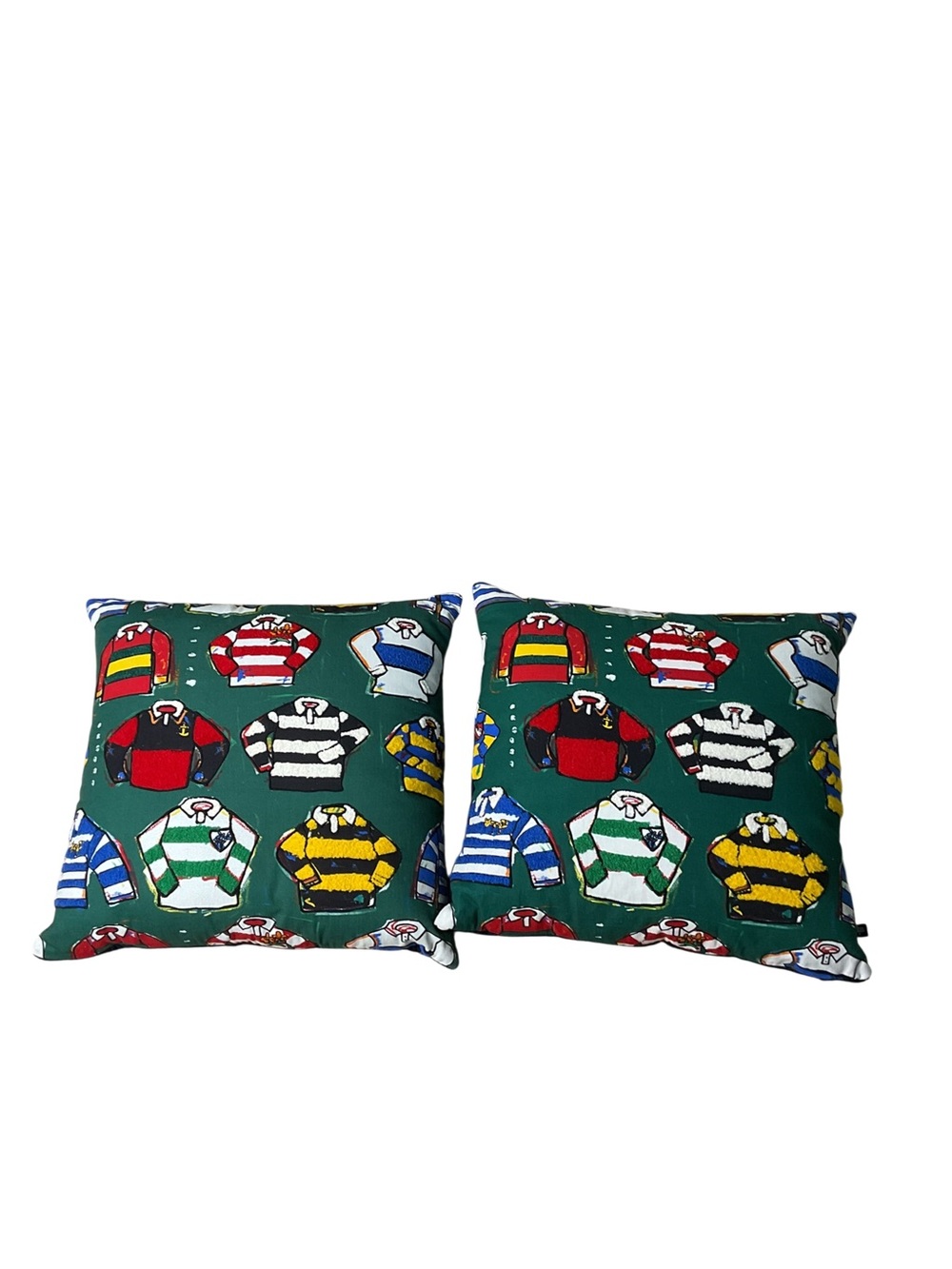 Rowing Blazers x Target Rugby Shirt Throw Pillows Set of 2 20x20 Preppy - Picture 2 of 6